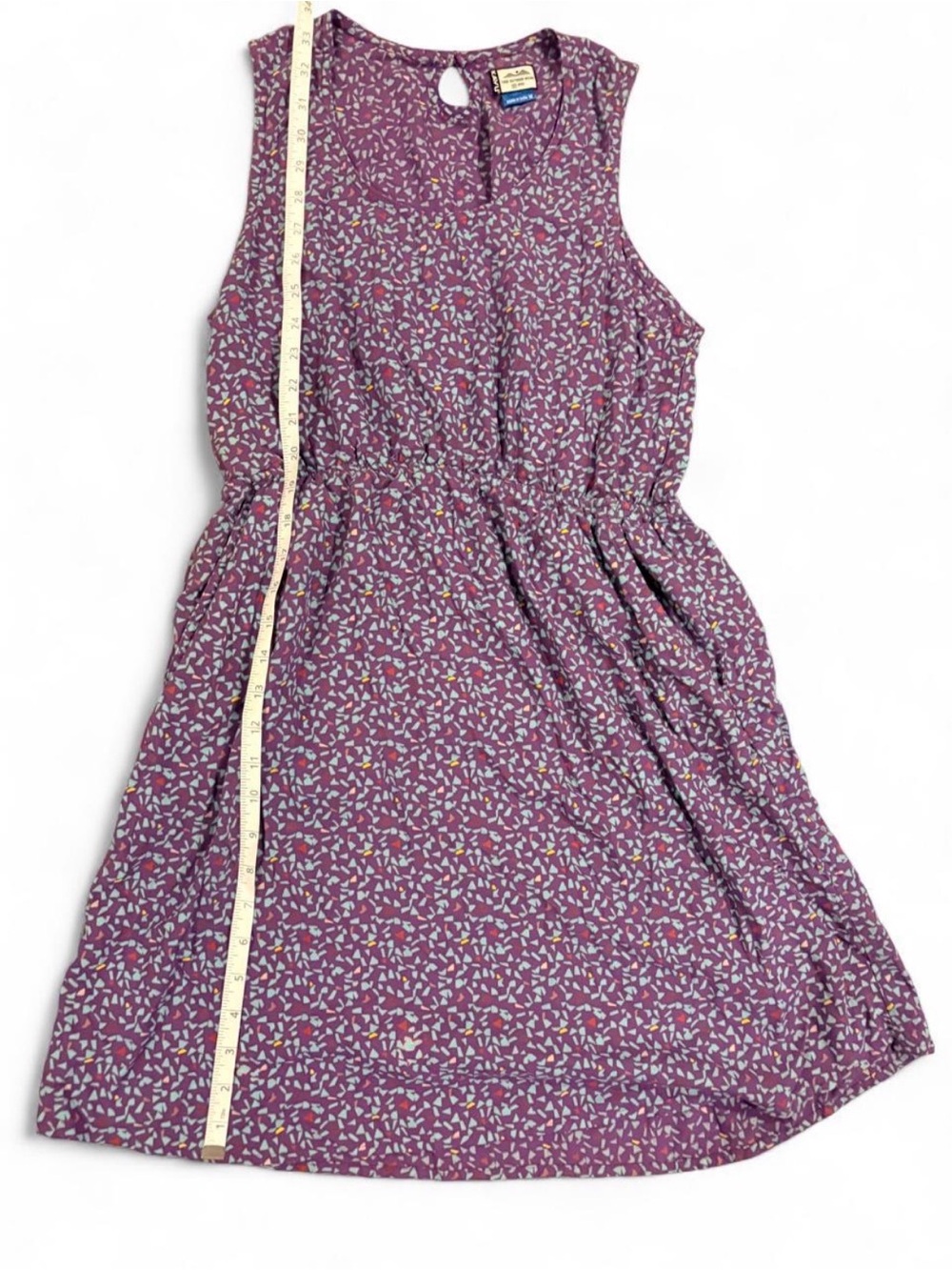 Kavu Ensenada M Purple Sleeveless Printed Casual Terrazzo Dress